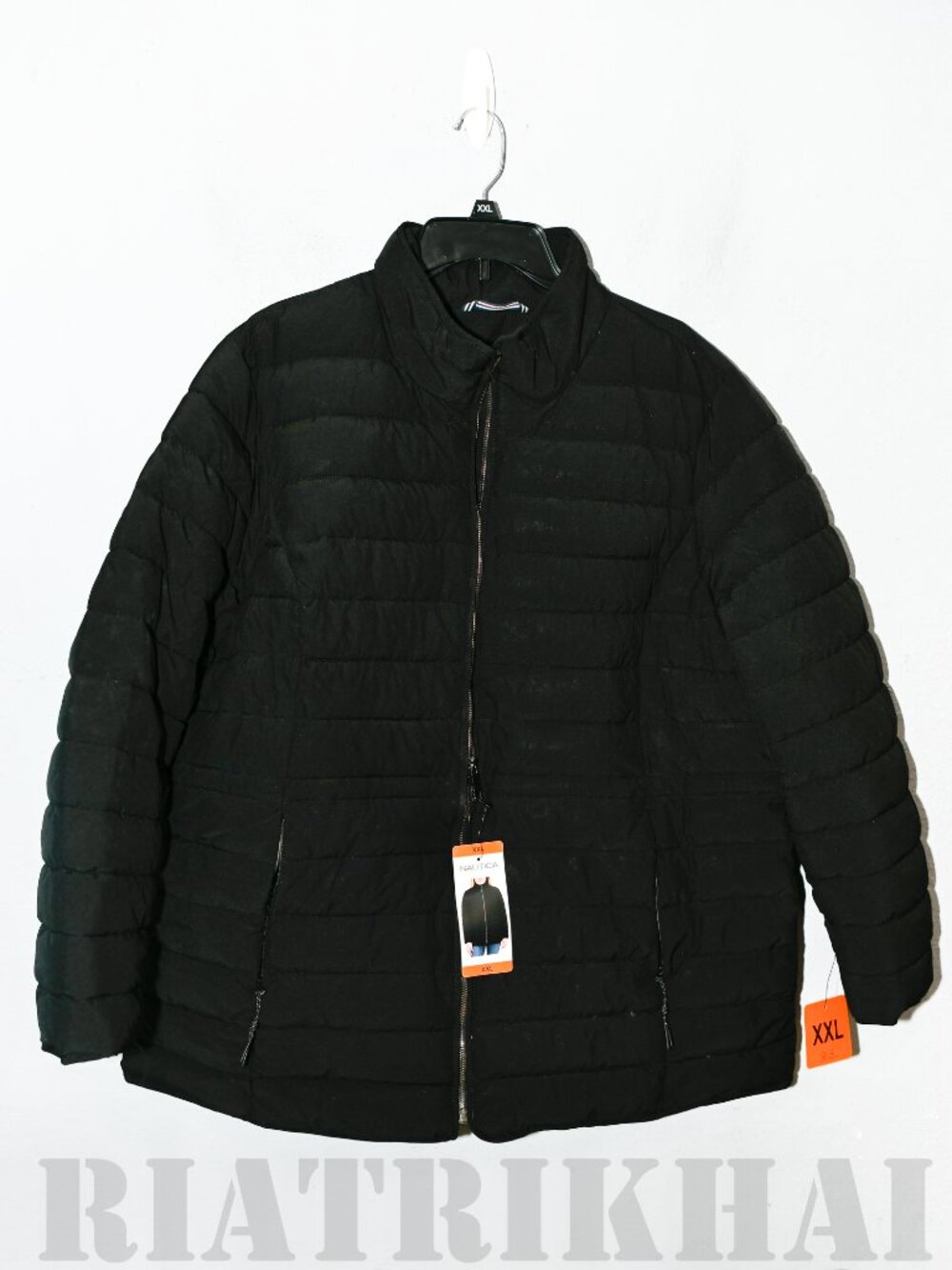 NAUTICA WOMEN'S PUFFER FULL ZIP JACKET< BLACK < XXL